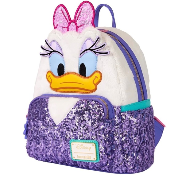 NWT Daisy Duck Sequin Mini Backpack - Picture 1 of 4